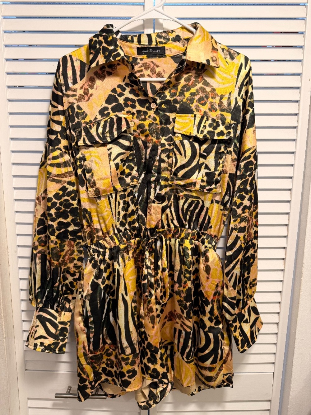 Wild Tropics Animal Print Romper - Size Medium